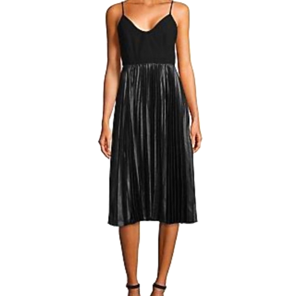 H Halston Pleated Midi Dress Plus Size Maternity